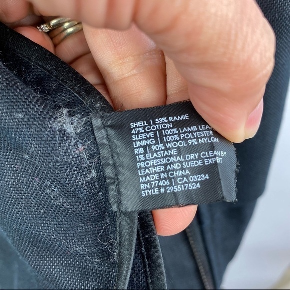 CLUB Monaco Utility jacket with leather sleeves size XS - Picture 6 of 6